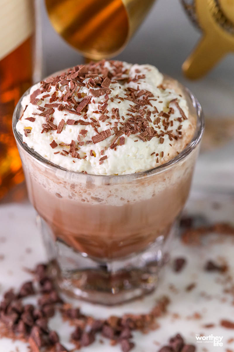 Hot Chocolate Whiskey Winter Cocktail Idea