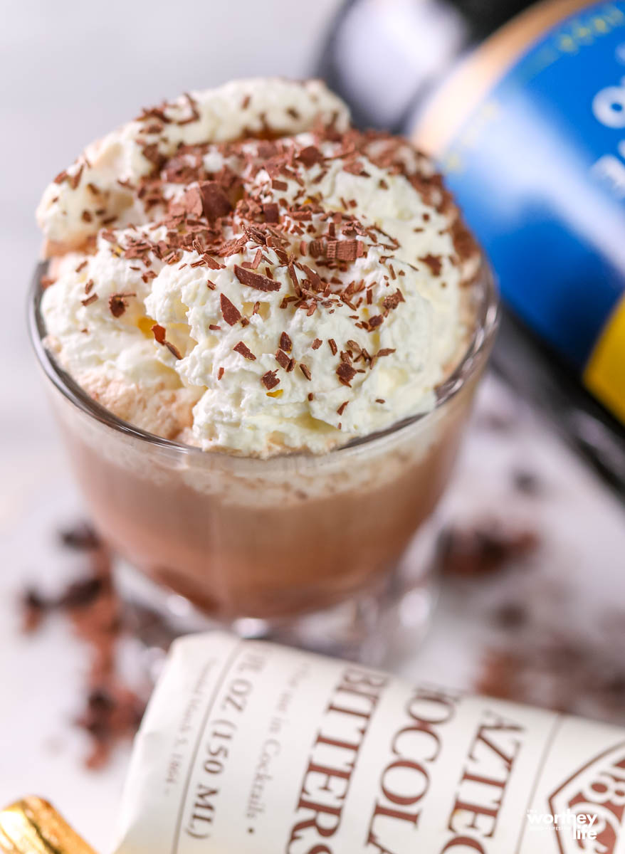 Hot Chocolate Whiskey Winter Cocktail Idea