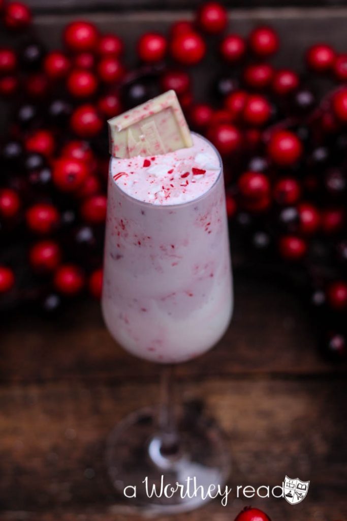 Strawberry Actually: Perfect Christmas Peppermint Shake Cocktail