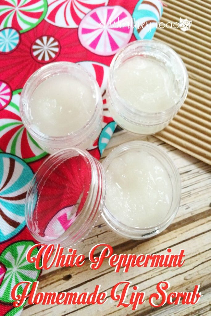 Homemade Christmas Gift Idea - White Peppermint Homemade Lip Scrub