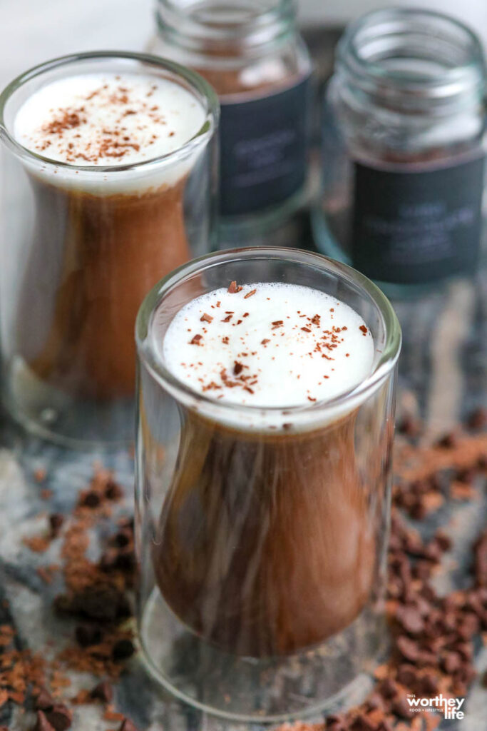 Easy way to make hot chocolate with a milk frother 