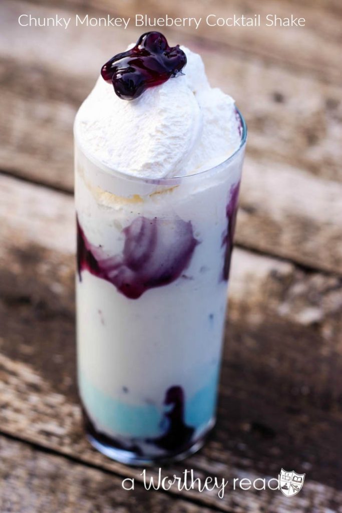 Cocktail with a twist: Chunky Monkey Blueberry Cocktail Shake