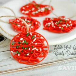 Edible Red Chocolate Candy Ornaments