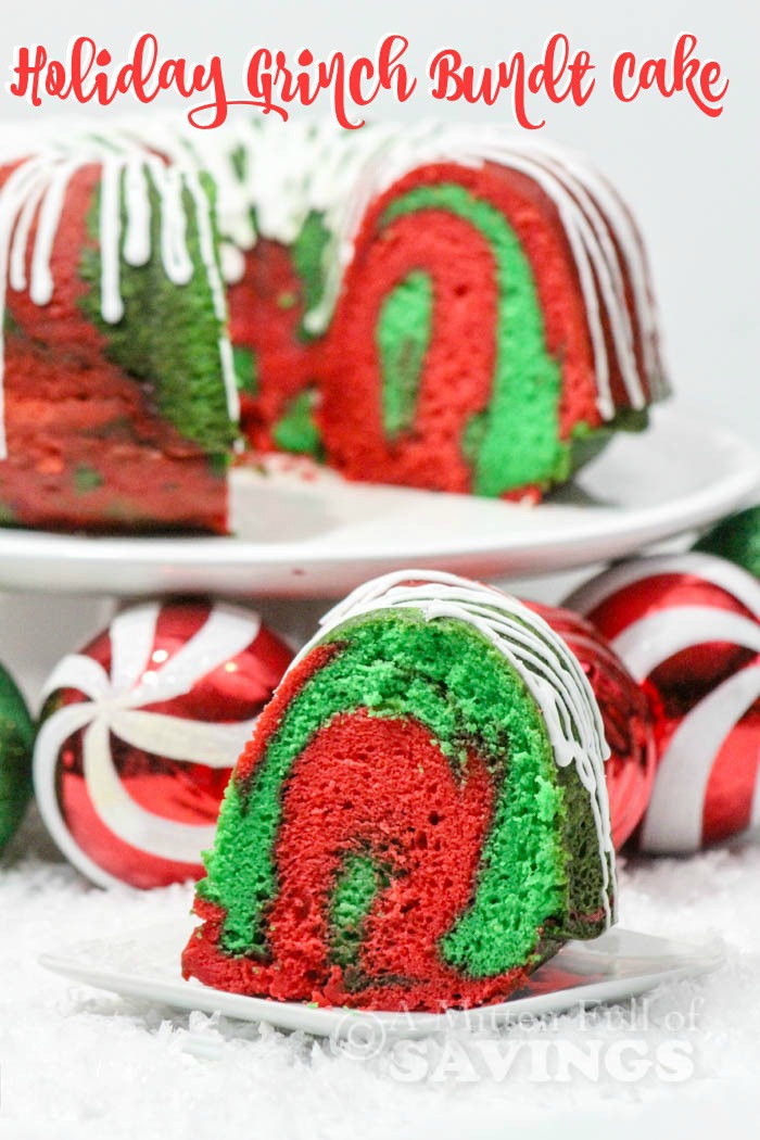 Holiday Bundt Cake idea: Holiday Grinch Bundt Cake