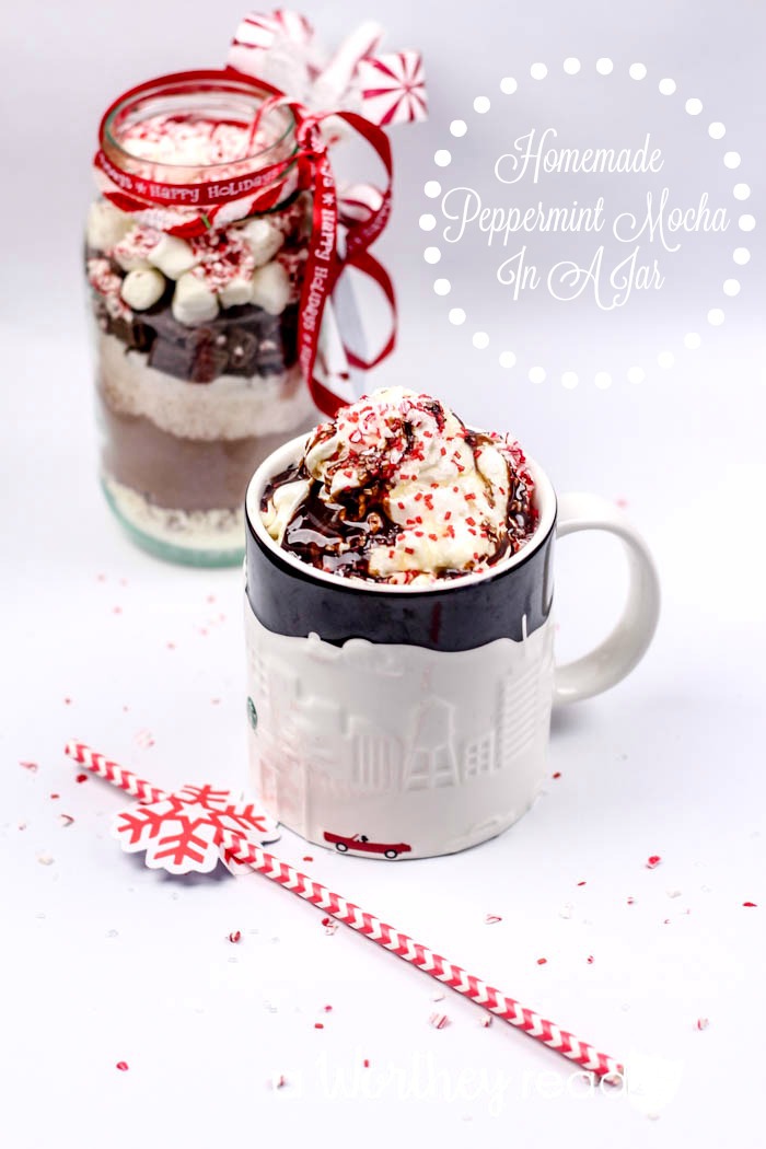 Peppermint Mocha Hot Chocolate In A Jar