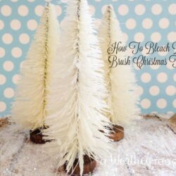 Easy way to make your bottle brush trees white: How To Bleach Bottle Brush Christmas Trees