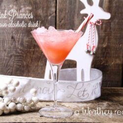 Easy Non-Alcoholic Christmas Drink- The Pink Prancer