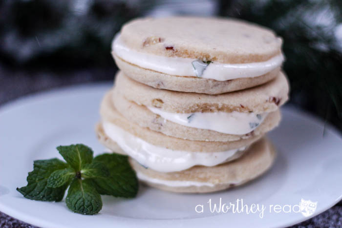 Pecan Sugar Cookie Sandwiches with No Bake Lemony Cheesecake Filling
