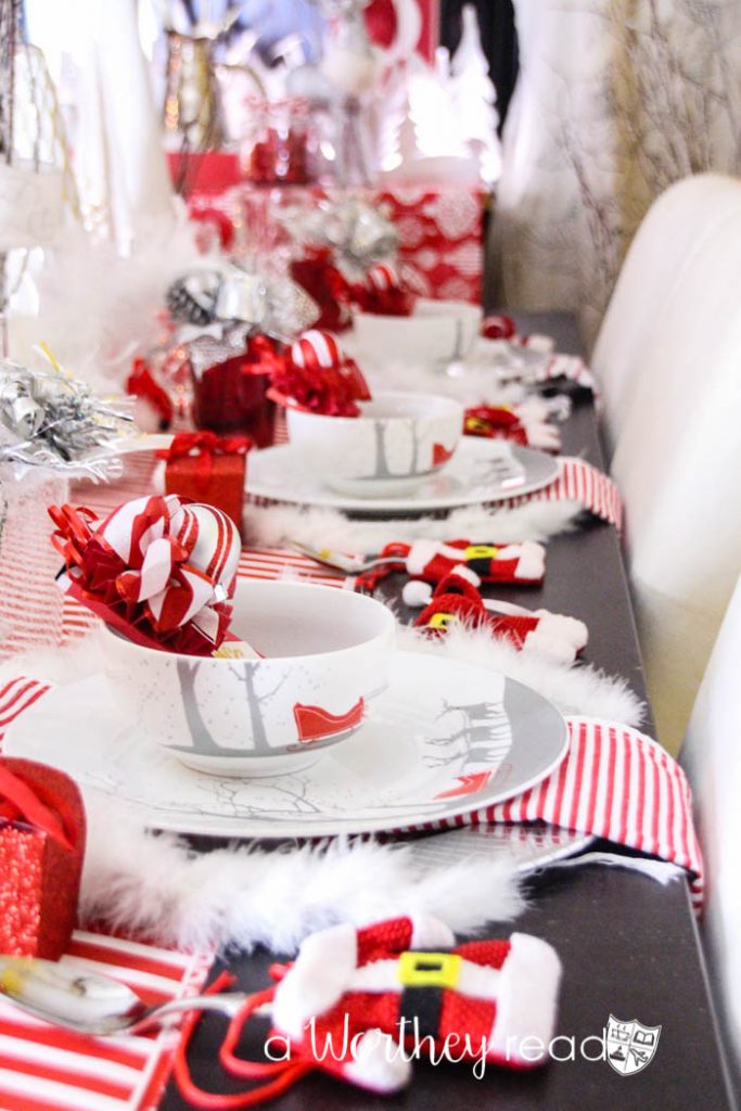 Red White Silver Christmas Tablescape This Worthey Life Food