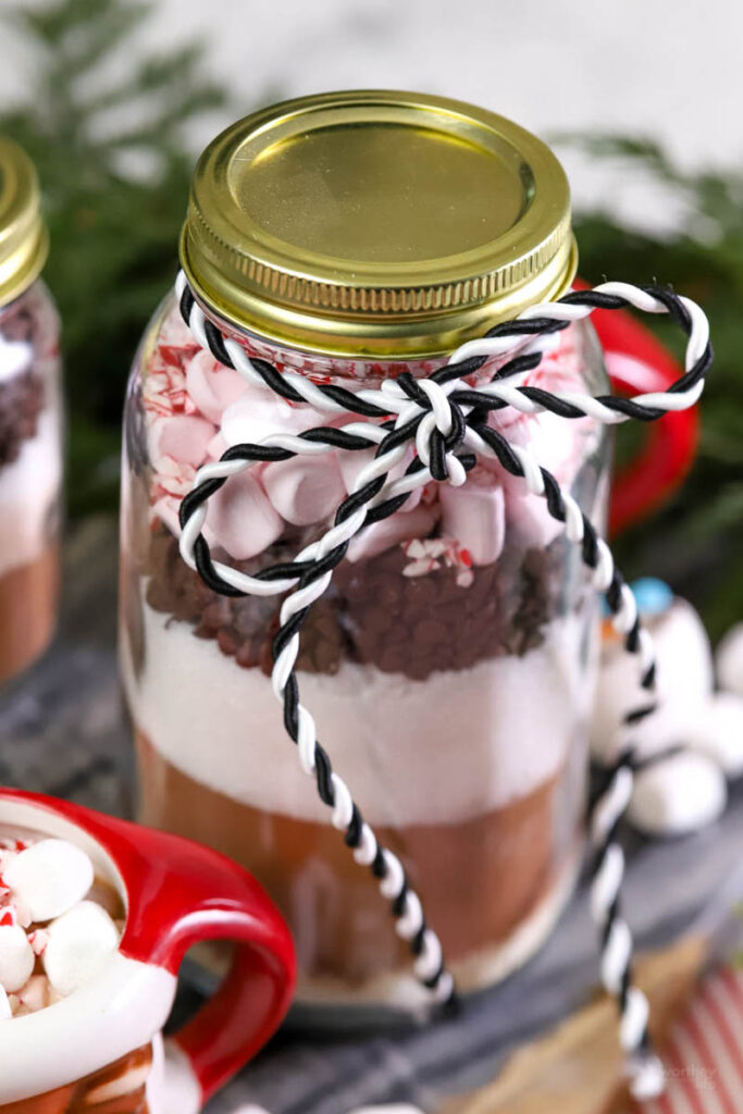 hot cocoa in a jar