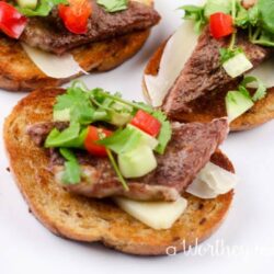 Angus Steak Bruschetta Appetizers