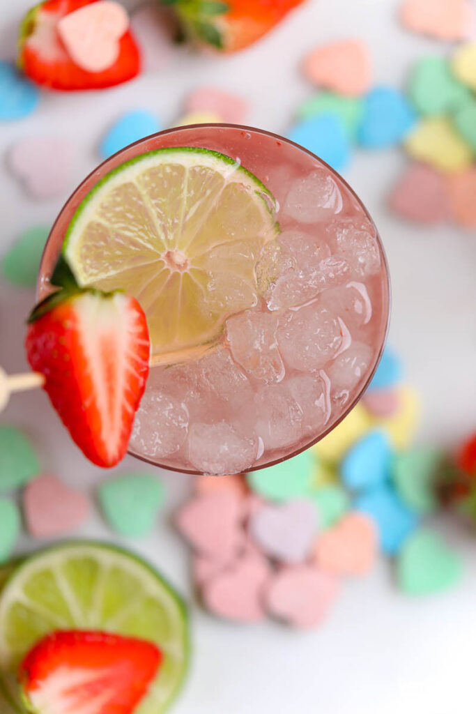 moscow mule with valentine's candy