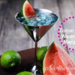 Cotton Candy Watermelon Margarita- Great for National Margarita Day or any day of the week. A delicious cocktail combining 1800 and Blue Faygo Pop!