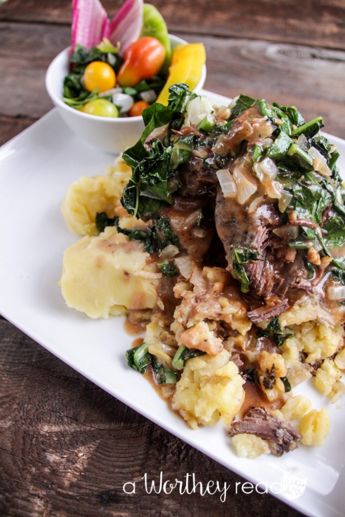 Perfect Easter Dinner: Lamb over Potatoes with Kale