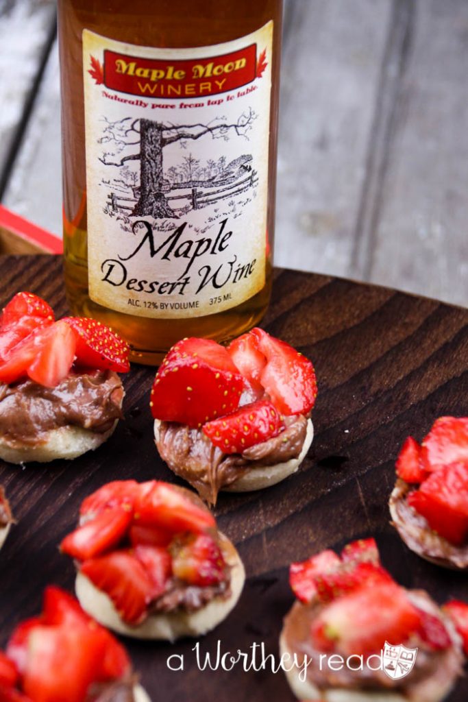 What wines to pair nutella dessert with- Strawberry Nutella Tart Bites