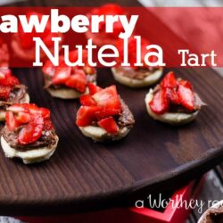 Easy Dessert Recipe to make in under 30 minutes: Strawberry Nutella Tart Bites