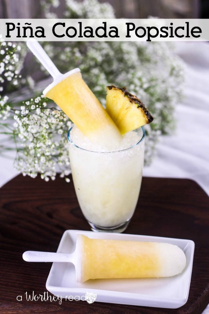 Cool down with this frozen popsicle idea and frozen Pina Colada! A Pina Colada Popsicle