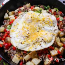 Breakfast casseroles are a great everything in one meals! Here's a great, seasoned and proven breakfast recipe the whole family will love! Try our Beef and Potatoes Breakfast Skillet Casserole