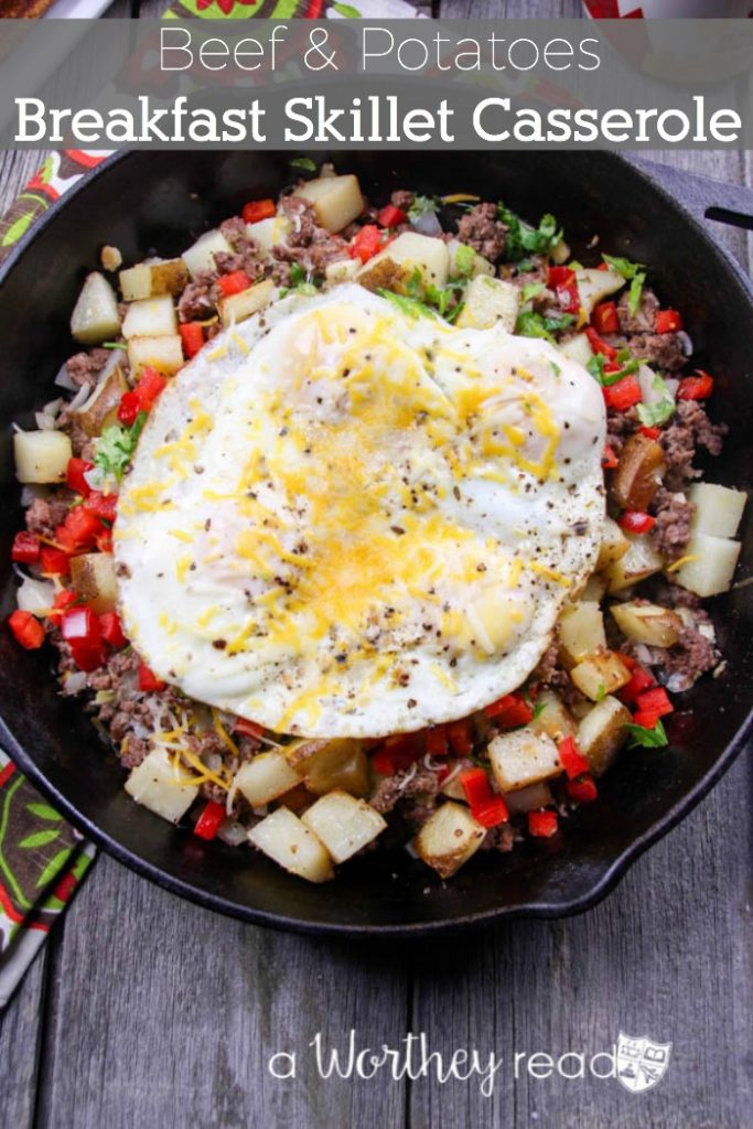 Breakfast casseroles are a great everything in one meals! Here's a great, seasoned and proven breakfast recipe the whole family will love! Try our Beef and Potatoes Breakfast Skillet Casserole