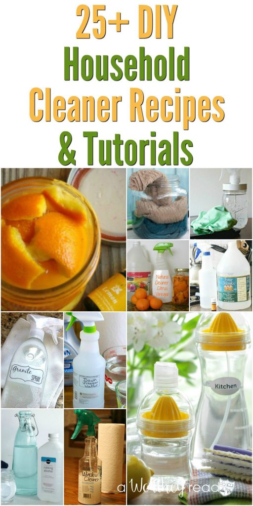 Easy DIY Household Cleaners to use during Spring Cleaning and Fall Cleaning! 25 DIY Household Cleaner Recipes & Tutorials