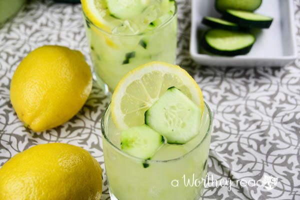 Lemon + Cucumber Lemonade Cocktail