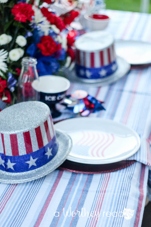 Red, White & Blue Outdoor Party Theme-13