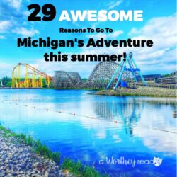 Looking for things to do in Michigan? Plan a road trip up to Michigan's Adventure- (best waterpark in Michigan) 29 Awesome Reasons To Go To Michigan's Adventure {& waterpark}
