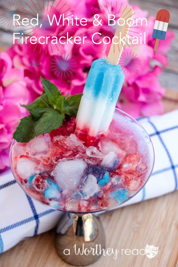 The Firecracker Popsicle is the starting point for this grown up and fun summer aperitif. We mixed in a dram of Smirnoff Red, White & Berry vodka which matched our tricolor theme perfectly. A splash of prepared (or homemade lemonade if you got time for that kinda thing) and a couple of big ounces of Deep Eddy's Lemon vodka and shards of crushed ice