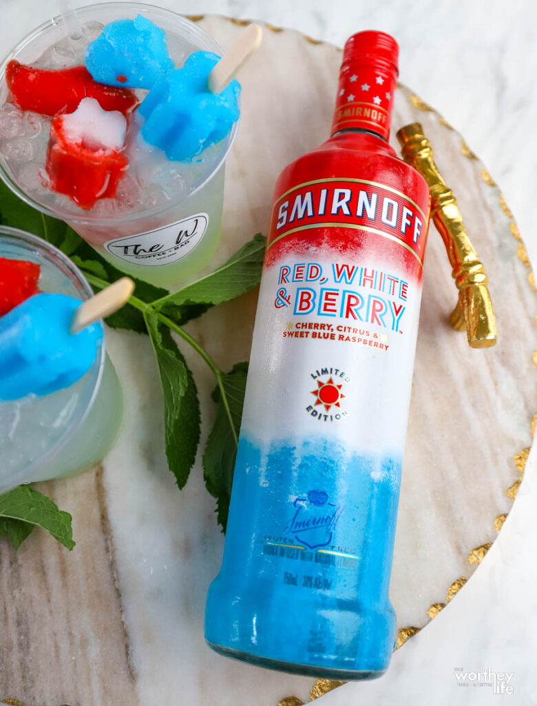 Smirnoff red, white and berry vodka