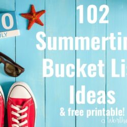 Summer's here. If you need some ideas on what to do this summer, check out our 102 Summer Bucket List ideas to try! Plus FREE Summer Printable