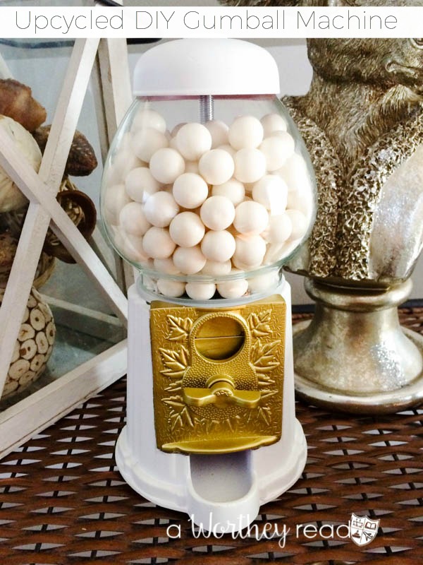 Turn your trash into a beautiful home decor piece! Here's a way to recycle your gumball machine into a home decor WOW factor- Glitter & Gold: Upcycled DIY Gumball Machine