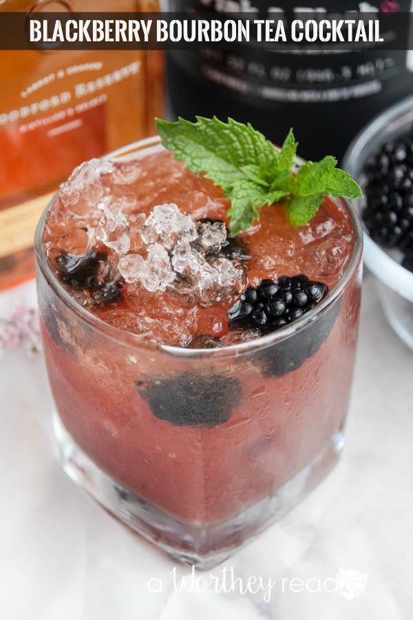 Fleshed out with a bit of homemade blackberry simple syrup, whole blackberries and crushed ice and we got ourselves a serious contender for the best cocktail of the summer.- Blackberry Bourbon Tea Cocktail