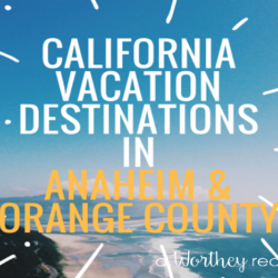 Planning a trip to Southern California? Or live in SoCal and looking for things to do? Here's several ideas on California Vacation Destinations In Anaheim & Orange County