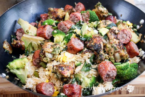 Grilled Chicken Stir Fry Recipe with Sausage