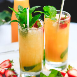 Peach & Strawberry Rum Mojito