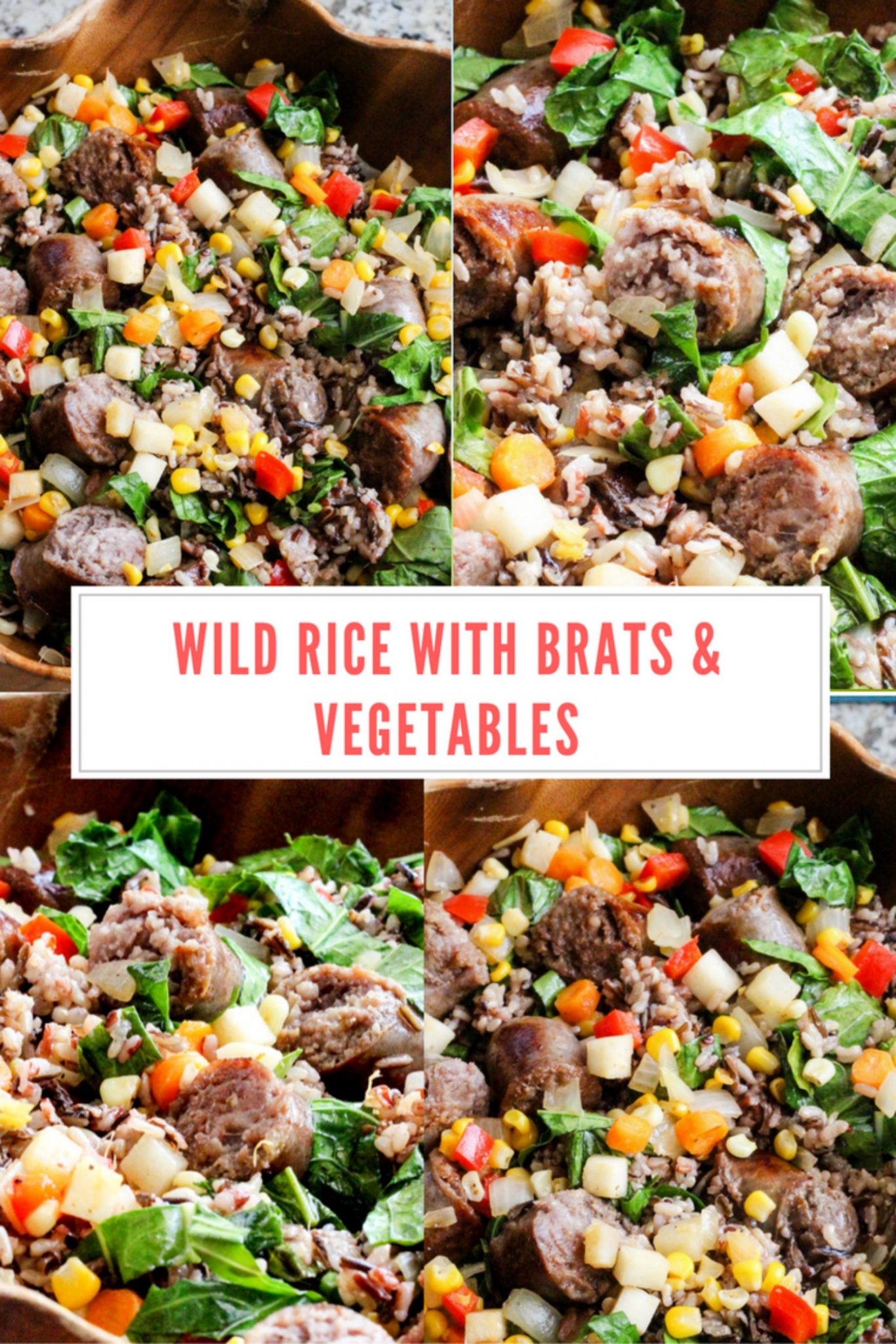 Wild Rice with Brats & Vegetables