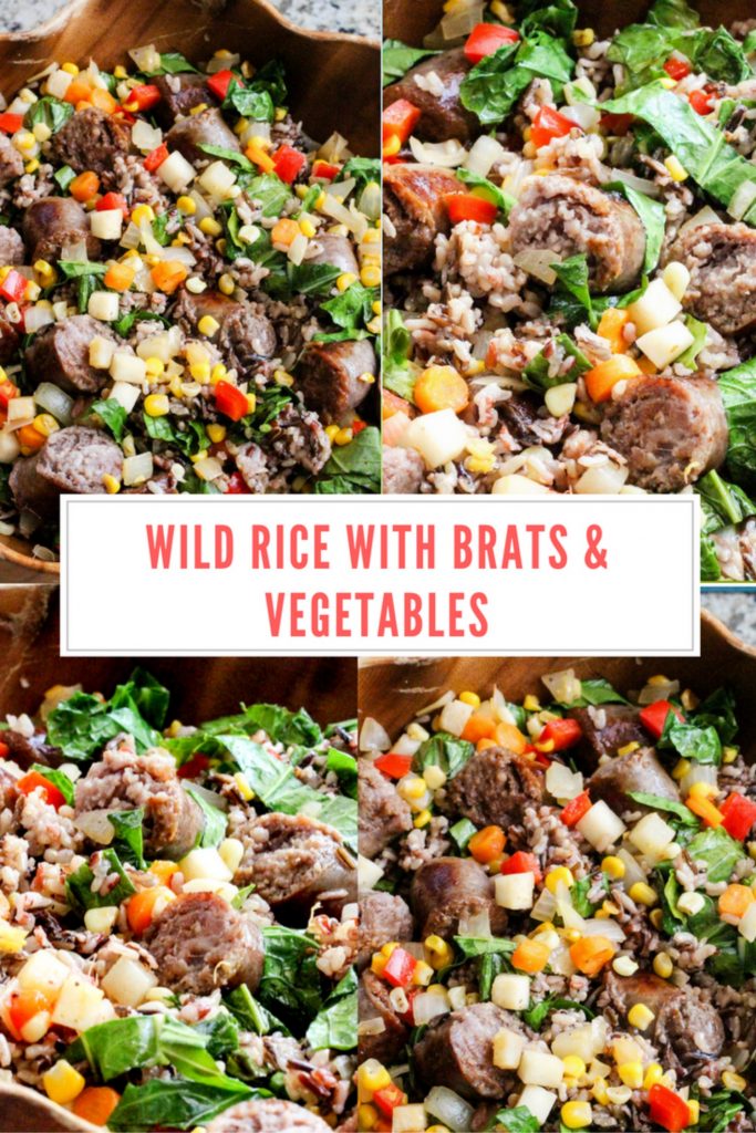 Get dinner on the table quickly with Johnsonville Brats, wild rice, sweet corn kernels, carrots and a few more veggies. This easy dinner idea is not only healthy, but also delicious for the whole family to enjoy! Plus we're using a pressure cooker to prepare this meal.Wild Rice with Brats & Vegetables