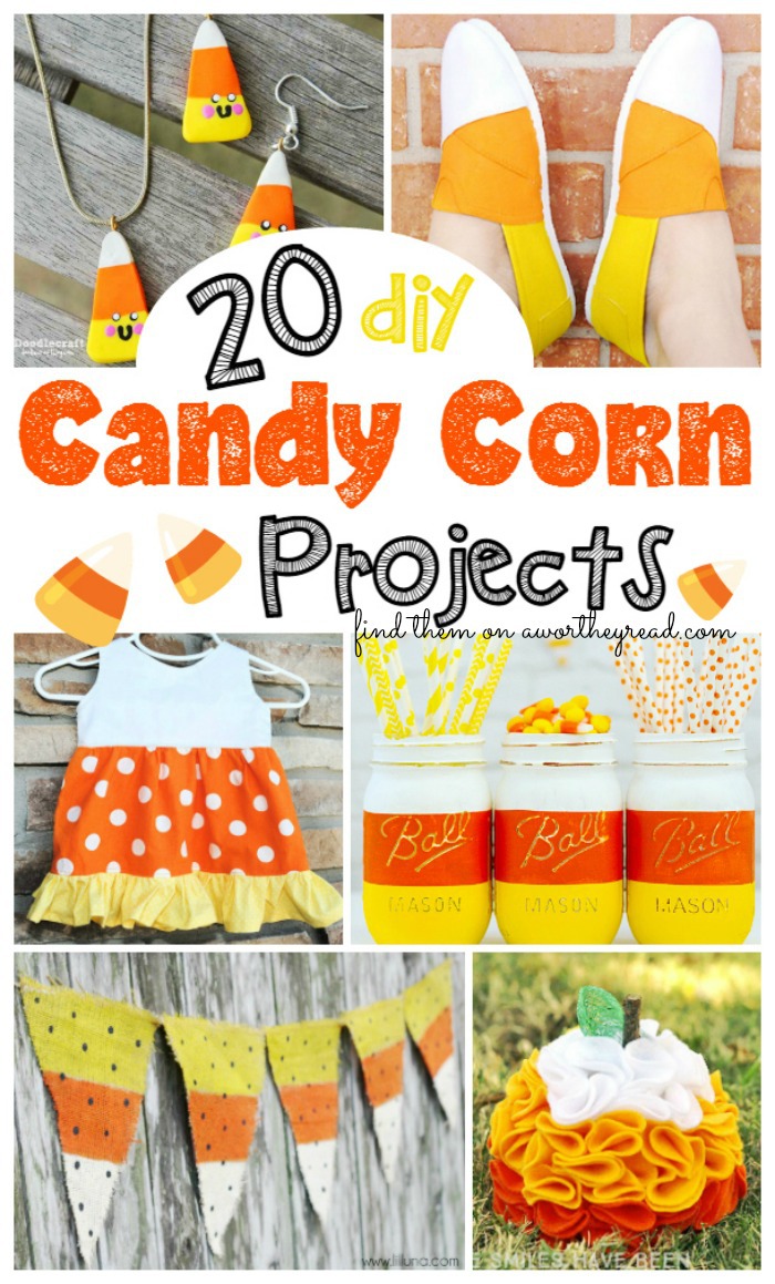 Make these 20 DIY Candy Corn Projects for Halloween crafts and decor this year! Great Fall craft ideas that are super fun, affordable and easy to make!