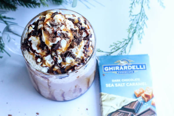 homemade hot chocolate recipe using Ghirardelli chocolate 