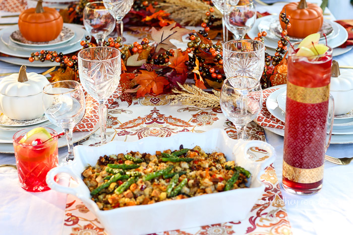 Gold & Orange Thanksgiving Tablescape