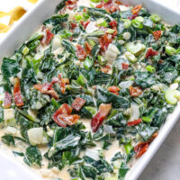 Creamy Collard Greens with Bacon