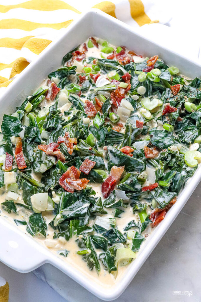 Creamy Collard Greens with Bacon