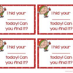 Elf on the Shelf Printable Cards Activity