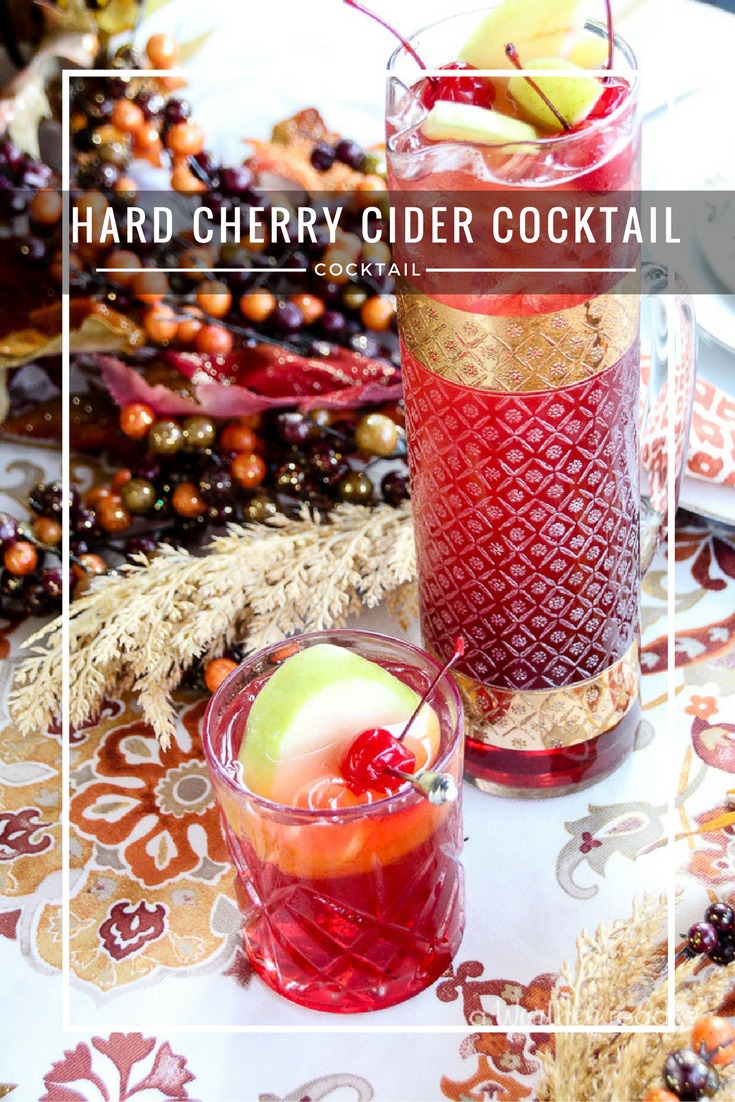 Spruce up your holiday party with this hard cider recipe- Hard Cherry Cider Cocktail