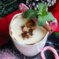 Make our Peppermint Adult Hot Chocolate Cocktail to share with your friends and family this holiday season at all of your parties, events, or just because!