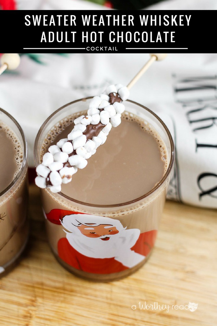 Warm up with this adult hot chocolate cocktail idea. With Jack Daniel's Tennessee Fire Whiskey, mexican hot chocolate and a few other ingredients, you will love our Sweater Weather Whiskey Adult Hot Chocolate