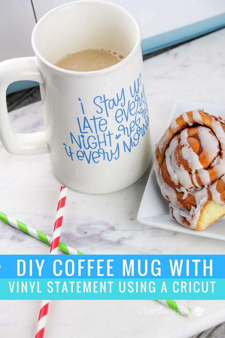 Have a Cricut or another cutting machine? Here's an easy project you can make using your Cricut. Make your own DIY Coffee Mug with Vinyl and a Cricut!