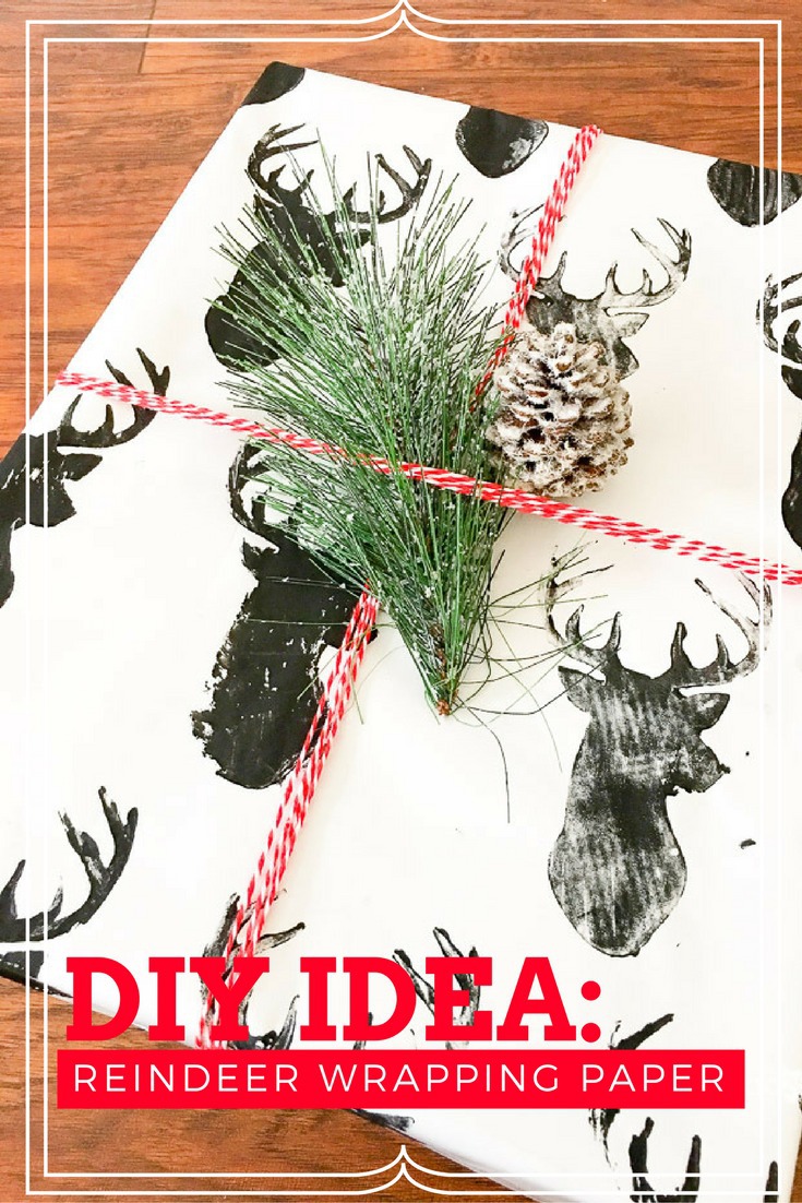 Do you love to try new do-it-yourself ideas for Christmas? How about making your own wrapping paper? Our DIY Reindeer Wrapping Paper is an easy Christmas DIY project, plus, it's creative and different! Click through to get the supply list and instructions!
