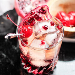 Our PomCherry Whiskey is mixed with Pomegranate, Cherry, and a little whiskey. This elegant drink is great for a nightcap, or an impressive way to wow your party guests. Either way, this refreshing whiskey drink is one to add to the cocktail menu.
