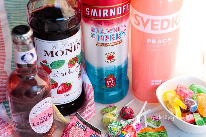 Pucker up this Valentine's Day with our Valentine's Candy Punch Cocktail is not only fun but flavorful with Smirnoff, Rose Lemonade, Candy, and Peach Vodka. 